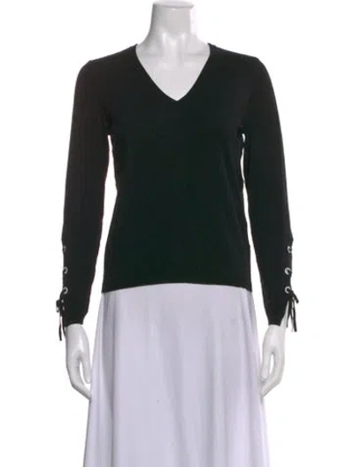 Pre-owned Minnie Rose V-neck Sweater In Black