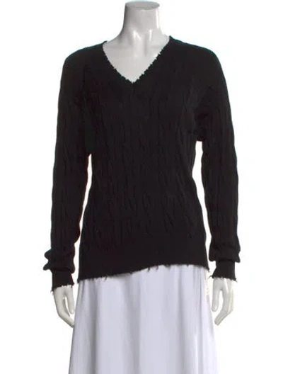 Pre-owned Minnie Rose V-neck Sweater In Black