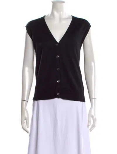 Pre-owned Minnie Rose V-neck Sweater In Black