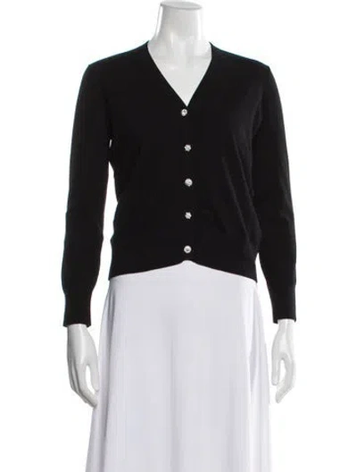 Pre-owned Minnie Rose V-neck Sweater In Black