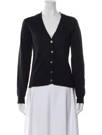 Pre-owned Minnie Rose V-neck Sweater In Black