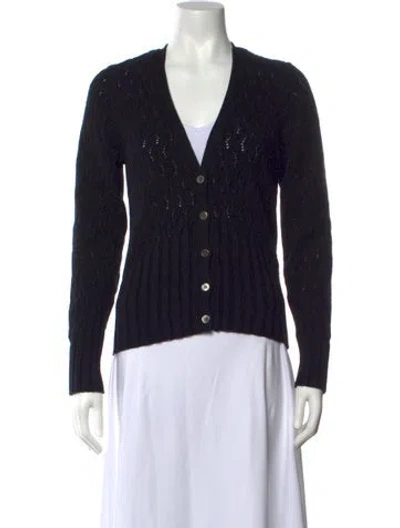 Pre-owned Minnie Rose V-neck Sweater In Black