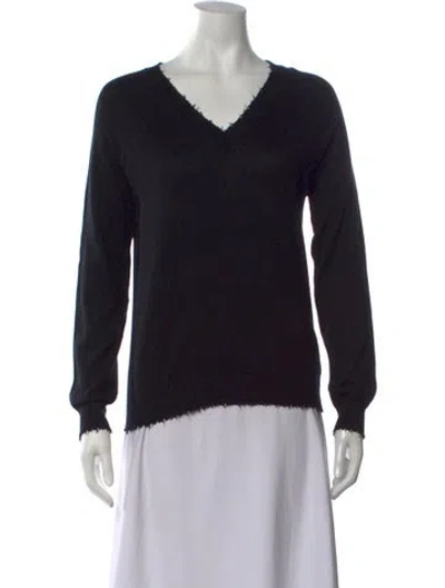 Pre-owned Minnie Rose V-neck Sweater In Black
