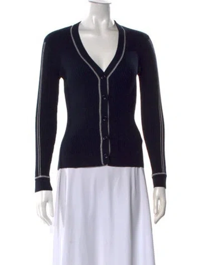 Pre-owned Minnie Rose V-neck Sweater In Black