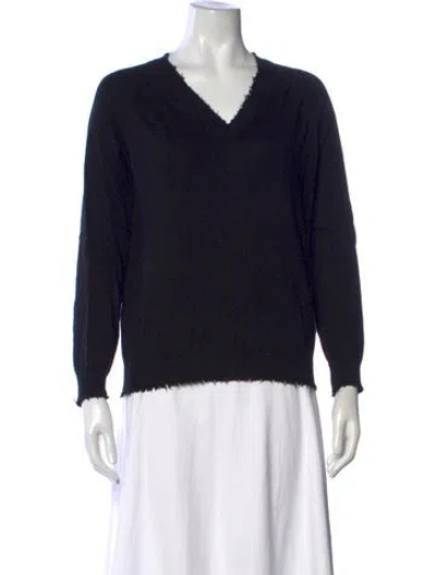 Pre-owned Minnie Rose V-neck Sweater In Black