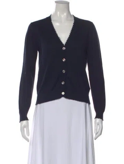 Pre-owned Minnie Rose V-neck Sweater In Blue