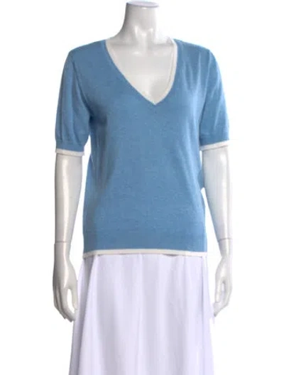 Pre-owned Minnie Rose V-neck Sweater In Blue