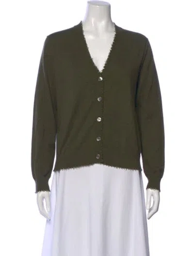Pre-owned Minnie Rose V-neck Sweater In Green