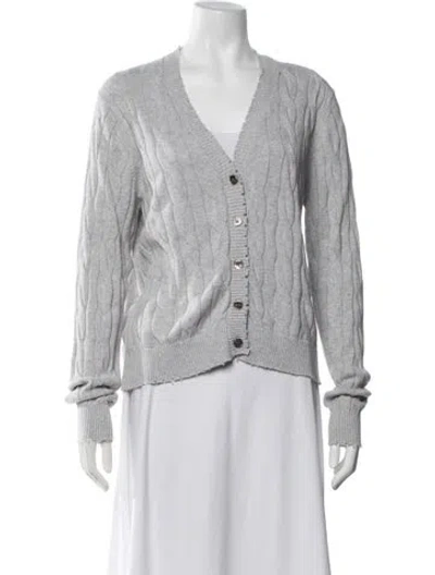 Pre-owned Minnie Rose V-neck Sweater In Grey