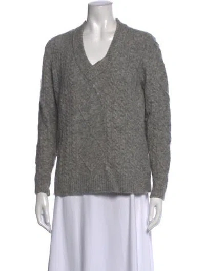 Pre-owned Minnie Rose V-neck Sweater In Grey