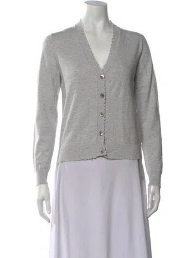 Pre-owned Minnie Rose V-neck Sweater In Grey
