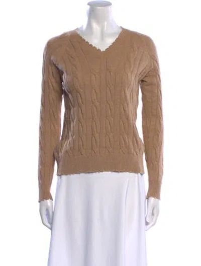 Pre-owned Minnie Rose V-neck Sweater In Neutral