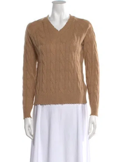 Pre-owned Minnie Rose V-neck Sweater In Neutral