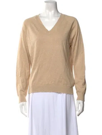 Pre-owned Minnie Rose V-neck Sweater In Neutral