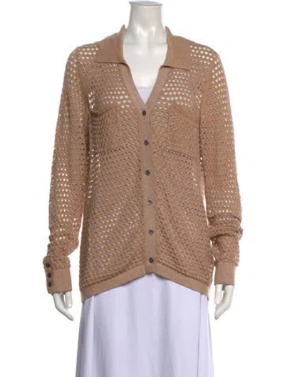 Pre-owned Minnie Rose V-neck Sweater In Neutral