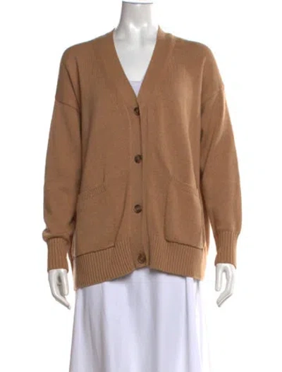 Pre-owned Minnie Rose V-neck Sweater In Neutrals