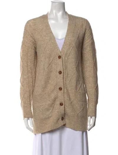 Pre-owned Minnie Rose V-neck Sweater In Neutrals