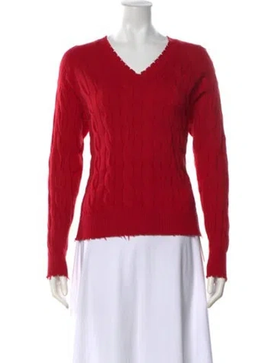 Pre-owned Minnie Rose V-neck Sweater In Orange