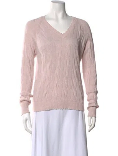 Pre-owned Minnie Rose V-neck Sweater In Pink