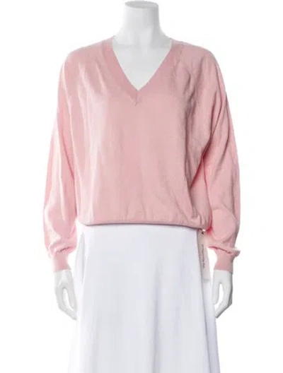 Pre-owned Minnie Rose V-neck Sweater In Pink