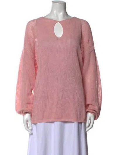 Pre-owned Minnie Rose V-neck Sweater In Pink