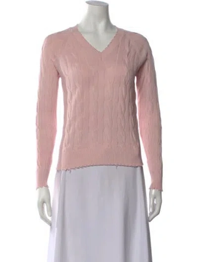 Pre-owned Minnie Rose V-neck Sweater In Pink