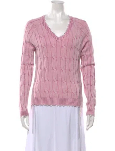 Pre-owned Minnie Rose V-neck Sweater In Pink