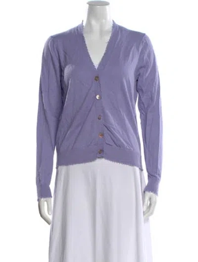 Pre-owned Minnie Rose V-neck Sweater In Purple