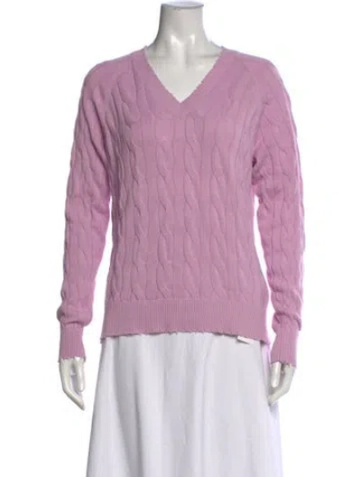 Pre-owned Minnie Rose V-neck Sweater In Purple