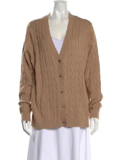 Pre-owned Minnie Rose V-neck Sweater W/ Tags In Neutral