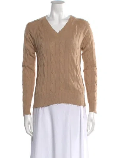 Pre-owned Minnie Rose V-neck Sweater W/ Tags In Neutral