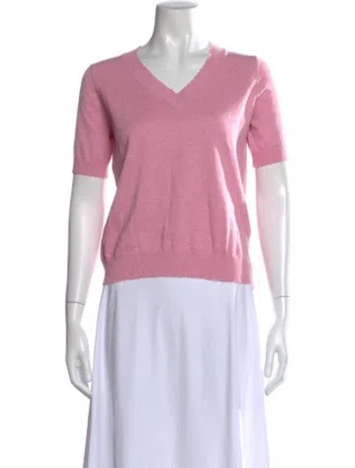 Pre-owned Minnie Rose V-neck Sweater W/ Tags In Pink