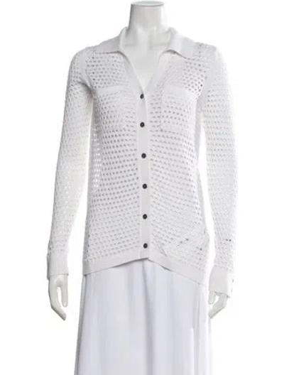Pre-owned Minnie Rose V-neck Sweater W/ Tags In White