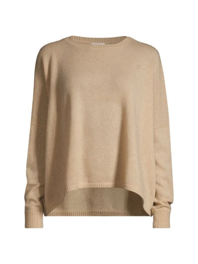 Minnie Rose Women's Cashmere Crewneck Sweater In Brown Sugar