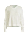 Minnie Rose Women's Cashmere Crewneck Sweater In White