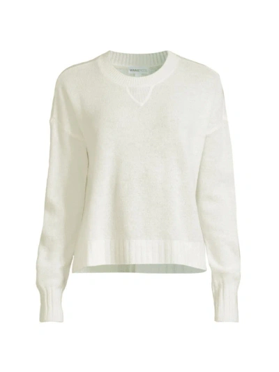 Minnie Rose Women's Cashmere Crewneck Jumper In White