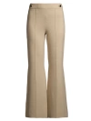 Minnie Rose Women's Cotton-blend Flared Knit Pants In Brown Sugar