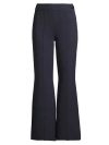 Minnie Rose Women's Cotton-blend Flared Knit Pants In Navy