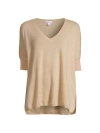 Minnie Rose Cashmere Pow Pow Sweater In Brown Sugar