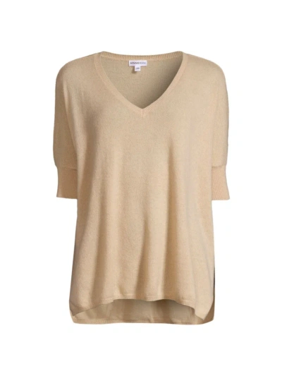 Minnie Rose Cashmere Pow Pow Sweater In Brown
