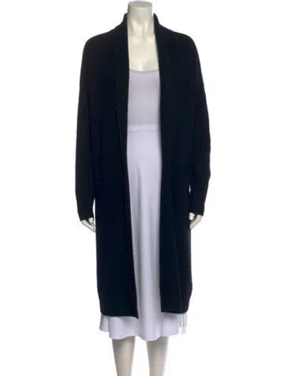 Pre-owned Minnie Rose Wool Cowl Neck Sweater In Black