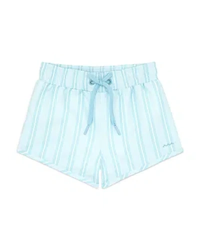 Minnow Boys' Regular Fit Boardie Swim Trunks - Baby, Little Kid, Big Kid In Pacific Blue Stripe