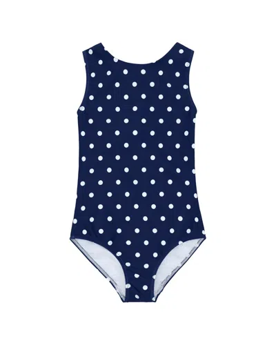 Minnow Kids'  Double Bow One-piece In Blue