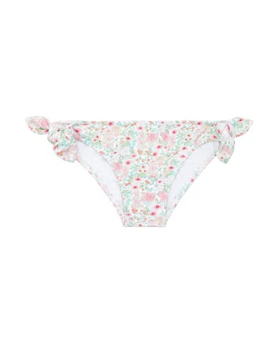 Minnow Kids' Floral Knot Bikini Bottom In Green