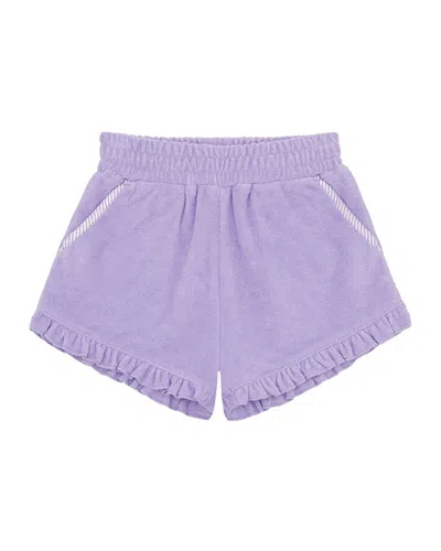 Minnow Kids'  French Terry Short In Purple