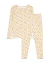 Minnow Girls' Marigold Pima Pajama Set - Little Kid, Big Kid In Marigold Floral