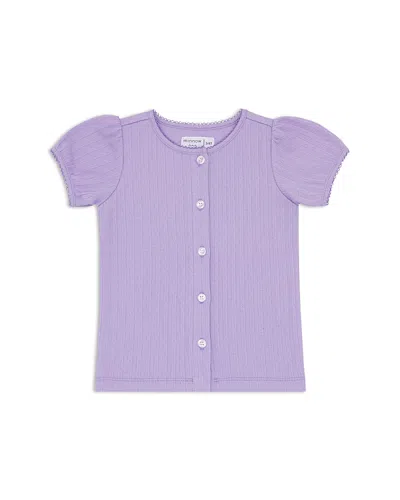 Minnow Girls' Puff Sleeved Pointelle Shirt - Baby, Little Kid, Big Kid