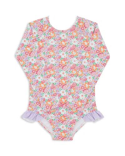 Minnow Girls' Rash Guard One Piece Swimsuit - Baby, Little Kid, Big Kid