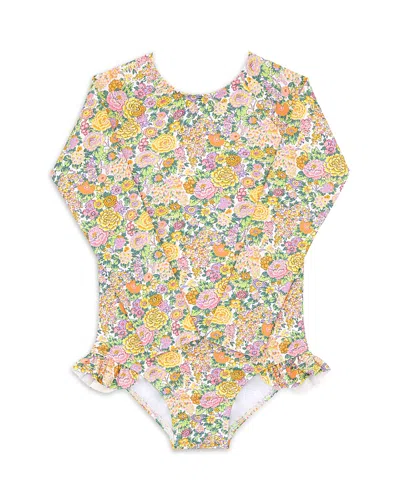 Minnow Girls' Rash Guard One Piece Swimsuit - Baby, Little Kid, Big Kid