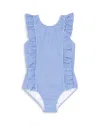 Minnow Girls' Ruffled One Piece Swimsuit - Baby, Little Kid, Big Kid